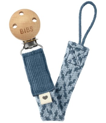 BIBS Paci Braid klip na cumlík - Cornflower / Dusty Blue