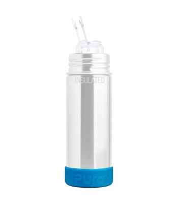 Pura® silikónové chrániče na fľašu 2ks - 150ml, 260ml, 325ml - aqua / sivá