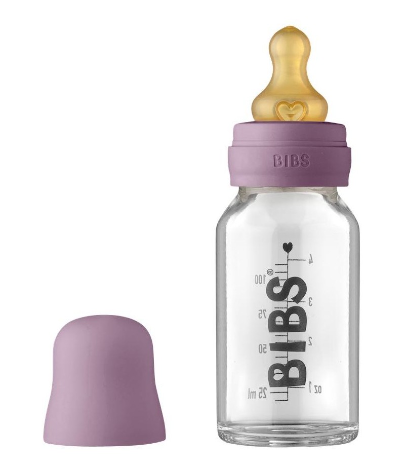 Skleněná láhev BIBS Baby Bottle 110 ml - Mauve