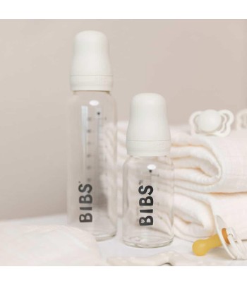 BIBS Baby Bottle sklenená fľaša 110ml - Mauve