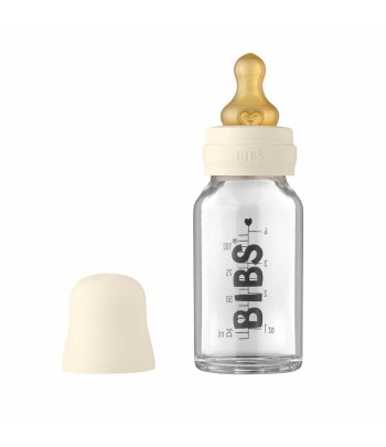 BIBS Baby Bottle sklenená fľaša 110ml - Mauve