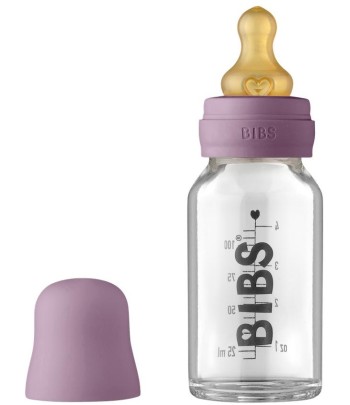 BIBS Baby Bottle sklenená fľaša 110ml - Mauve