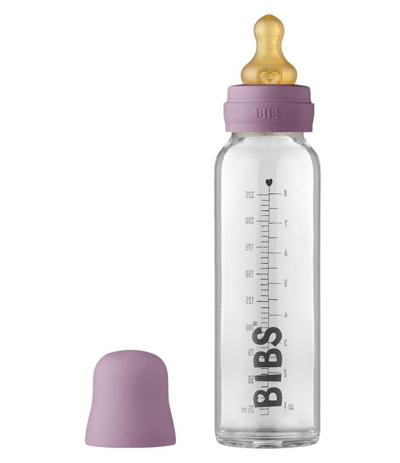 Skleněná láhev BIBS Baby Bottle 225ml - Mauve