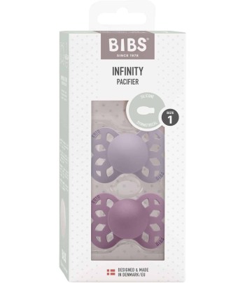 BIBS Infinity symetrické cumlíky zo silikónu 2ks - veľkosť 1 - Ivory / Sage