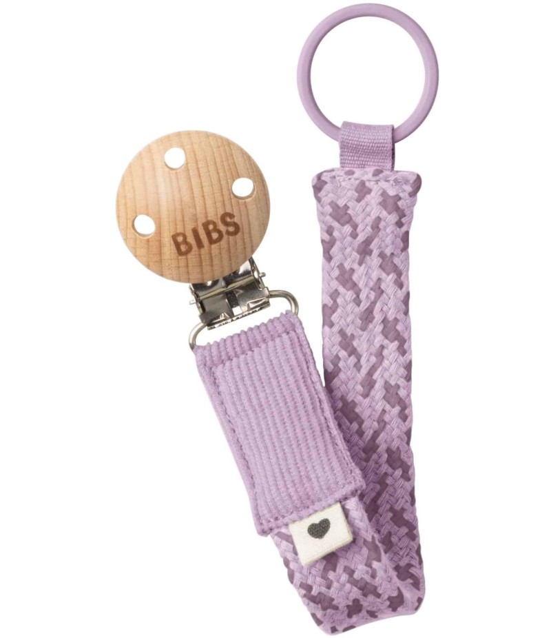 BIBS Paci Braid klip na dudlík - Violet Sky / Mauve