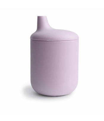 Mushie silikónový pohárik s náustkom - Soft Lilac