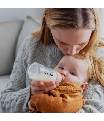 BIBS Baby Bottle sklenená fľaša 110ml - Sage