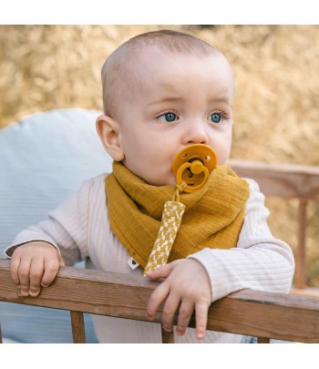 BIBS Paci Braid klip na cumlík - Petrol / Baby Blue