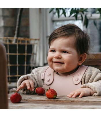 BIBS detský podbradník s vreckom - Blush