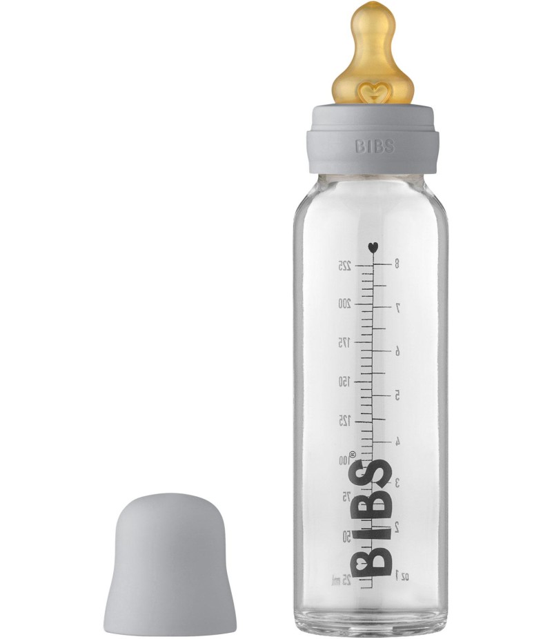 Skleněná láhev BIBS Baby Bottle 225ml - Cloud